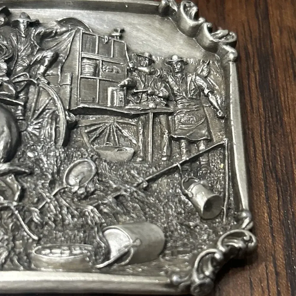 1987 Limited Edition Charles Russell Bronco to Breakfast Belt Buckle #5451